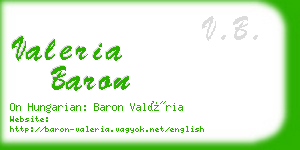 valeria baron business card